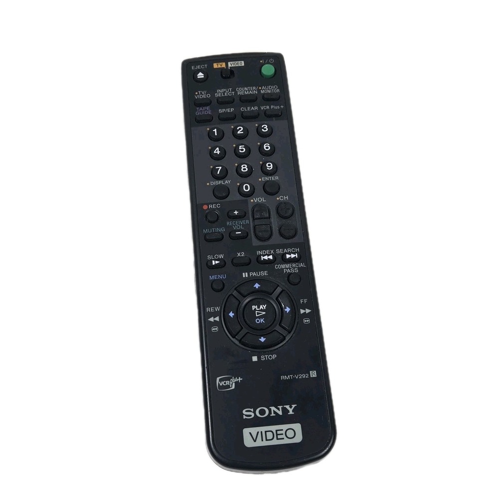 Genuine Sony OEM TV VCR+ Remote RMT-V292A For TV/VCR Combo Black TESTED